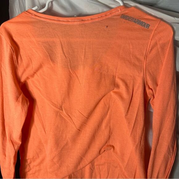 Under-Armour Womens Long Sleeve Top | Peach | Size SM/P - Picture 3 of 5